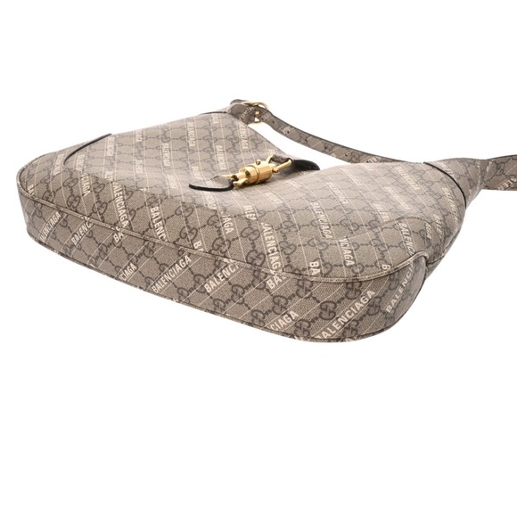 Gucci GG Supreme Jackie The Hacker Project Balenciaga Beige Shoulder Bag - Picture 5 of 9